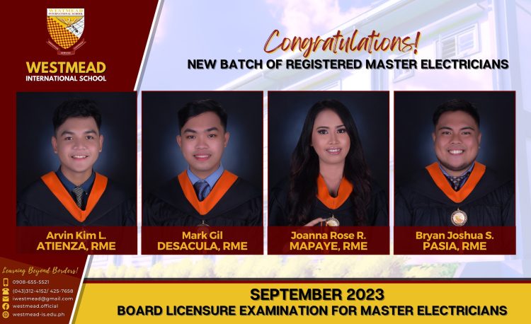 September 2023 – Registered Master Electricians