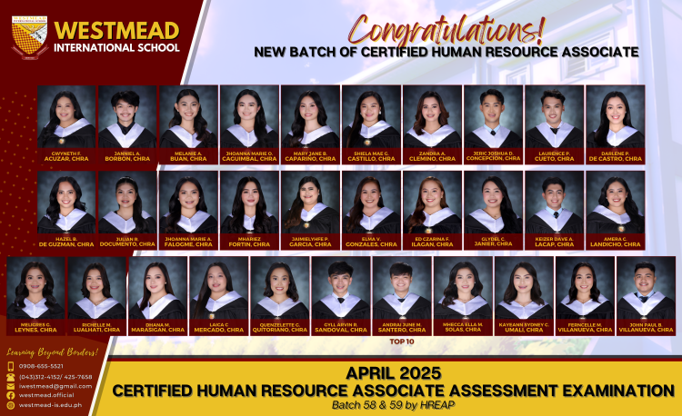 April 2025 – Certified Human Resource Associate