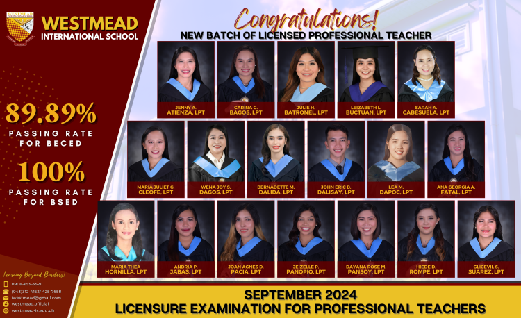 September 2024 – Licensed Professional Teachers