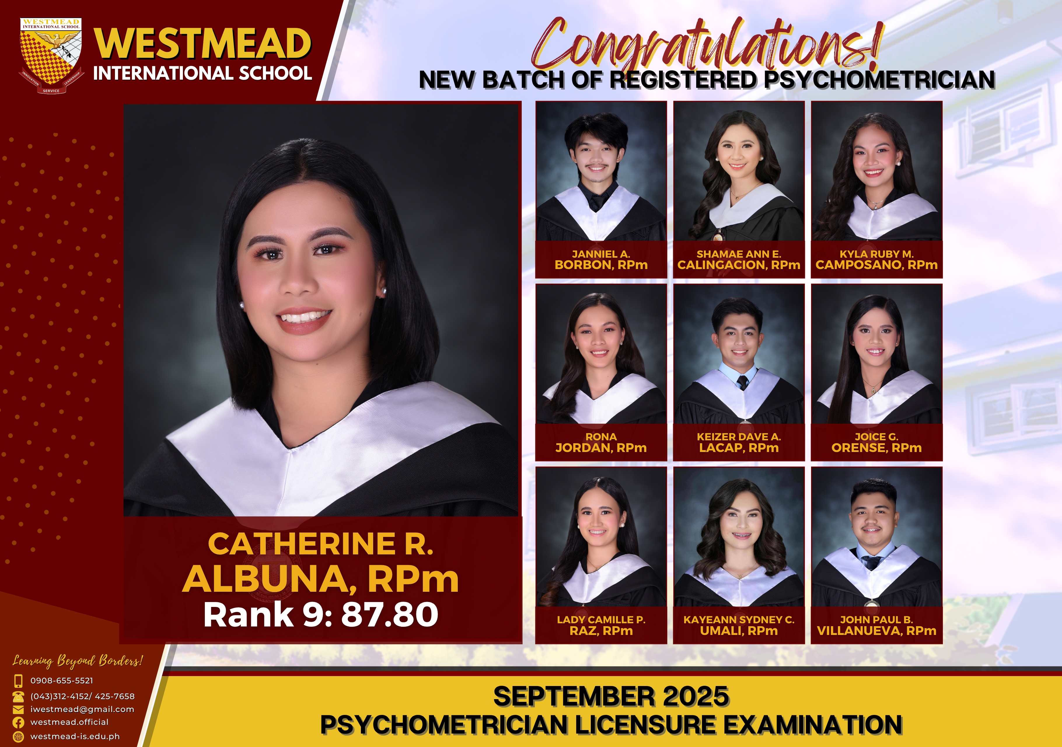 September 2025 – Registered Psychometrician