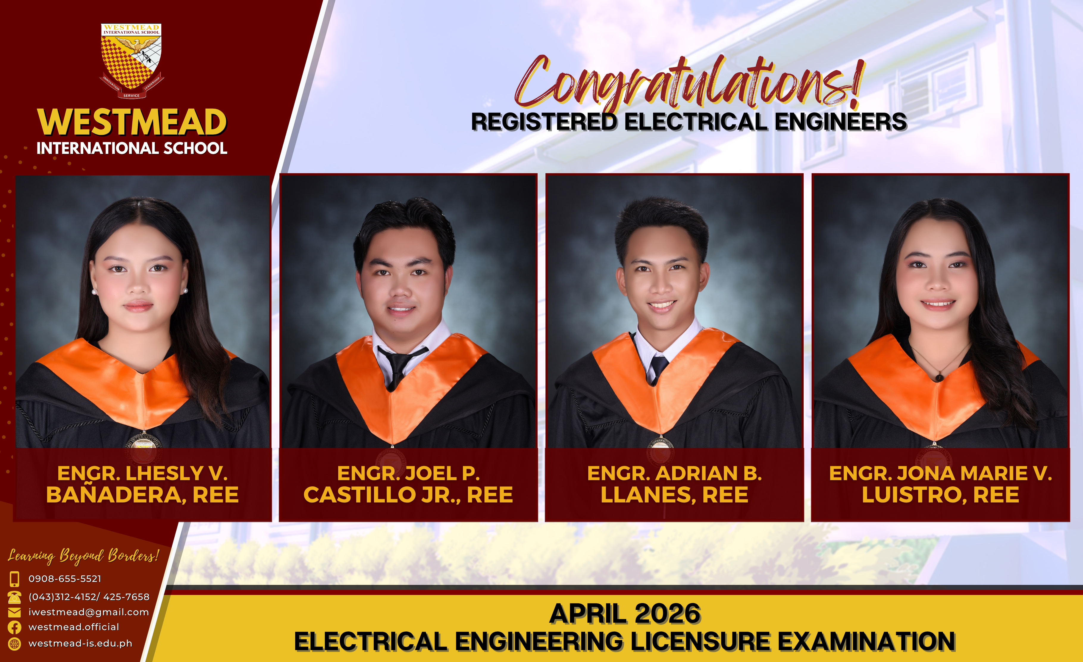 April 2026 – Registered Electrical Engineer