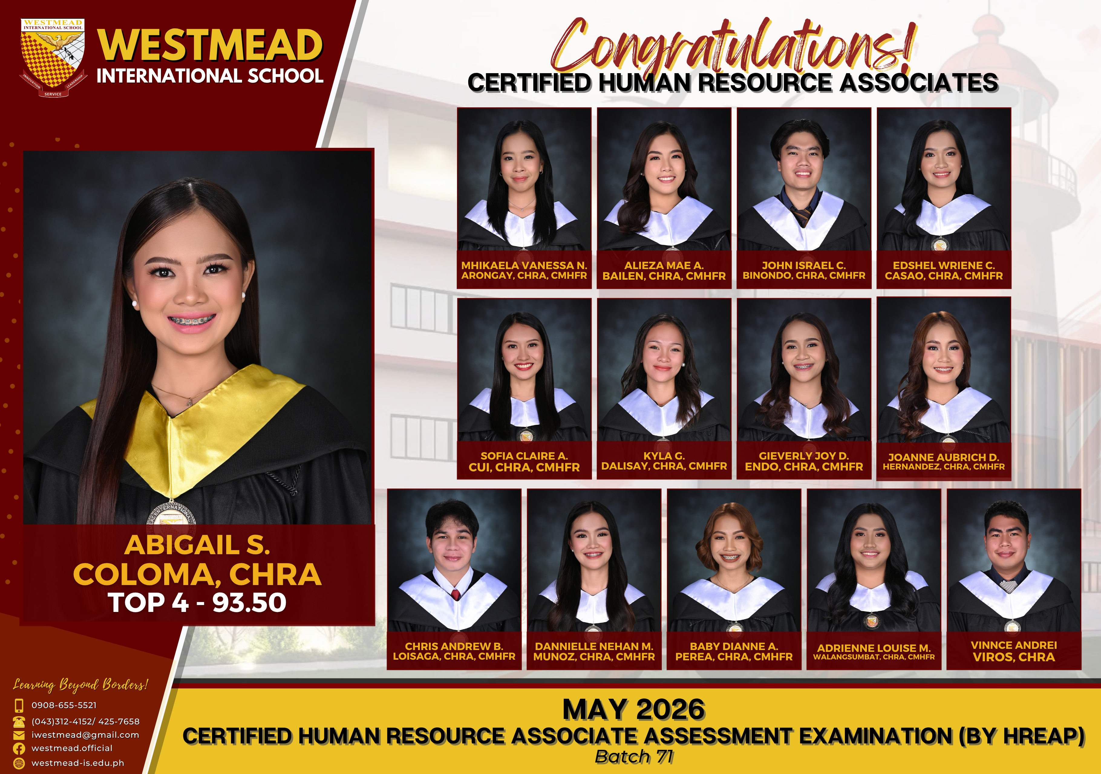 May 2026 – Certified Human Resource Associates