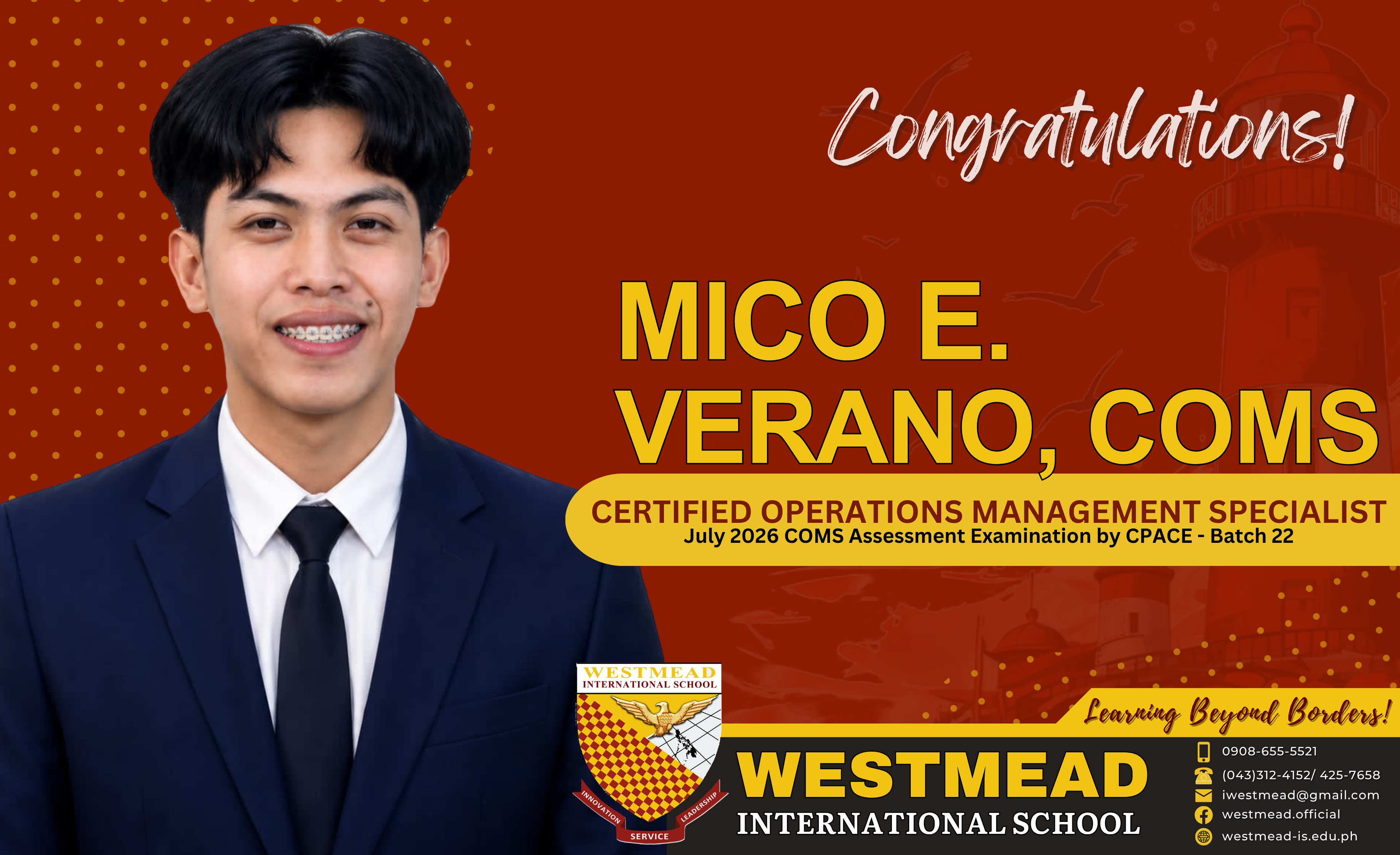 July 2026 – Certified Operations Management Specialist